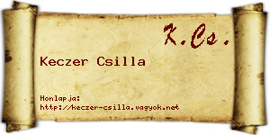 Keczer Csilla névjegykártya