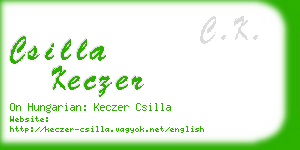 csilla keczer business card